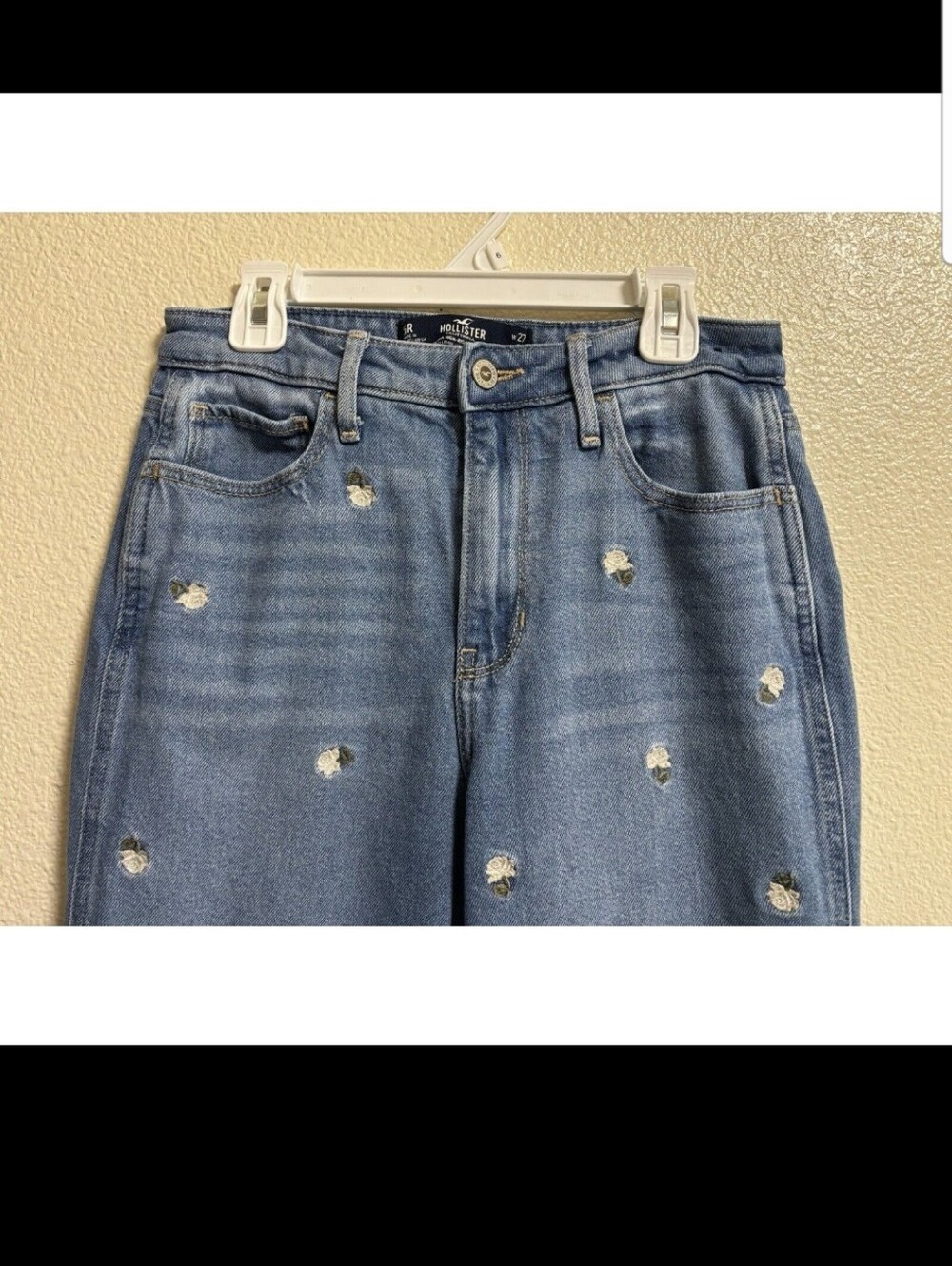 Embroidered High Rise Mom Jeans - Picture 3 of 10